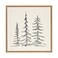 Kate and Laurel Sylvie Minimalist Evergreen Trees Sketch Framed Canvas Wall Art by The Creative Bunch Studio 30x30 Natural Chic Modern Art for Wall