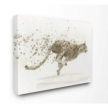Stupell Industries Cool Abstract Cheetah Large Cat Animal Watercolor Painting