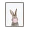 Kate and Laurel Sylvie Bubble Gum Bunny Framed Canvas Wall Art by Amy Peterson Art Studio 18x24 Gray