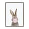 Kate and Laurel Sylvie Bubble Gum Bunny Framed Canvas Wall Art by Amy Peterson Art Studio 18x24 Gray