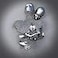 ZMURED 3D Wall Art Decor Artwork Figure Statue Modern Art Canvas PaintingLarge Wall Art for Bathroom Bedroom Decoration Hold Gray Heart