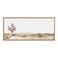 Kate and Laurel Sylvie Lone Joshua Tree Framed Canvas Wall Art by Amy Peterson Art Studio 18x40 Natural Decorative Nature Art for Wall
