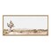 Kate and Laurel Sylvie Lone Joshua Tree Framed Canvas Wall Art by Amy Peterson Art Studio 18x40 Natural Decorative Nature Art for Wall