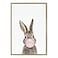 Kate and Laurel Sylvie Bubble Gum Bunny Framed Canvas Wall Art by Amy Peterson Art Studio 23x33 Gold Decorative Animal Art for Wall