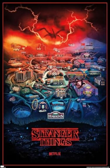 Trends International Netflix Stranger Things Season 4 Hawkins Indiana Wall Poster 14725 x 22375 Premium Unframed Version