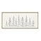 Kate and Laurel Sylvie Minimalist Evergreen Trees Sketch Framed Linen Textured Canvas Wall Art by The Creative Bunch Studio 18x40 Natural Decorative Panel Art
