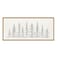 Kate and Laurel Sylvie Minimalist Evergreen Trees Sketch Framed Linen Textured Canvas Wall Art by The Creative Bunch Studio 18x40 Natural Decorative Panel Art