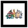 Trends International Gallery Pops Pokemon Blastoise Charizard Venusaur Wall Art Black Framed Version 12 x 12