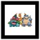 Trends International Gallery Pops Pokemon Blastoise Charizard Venusaur Wall Art Black Framed Version 12 x 12