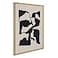 Kate and Laurel Sylvie Distorted Shapes of Black and Tan Framed Canvas Wall Art by The Creative Bunch Studio 28x38 Natural Contemporary Abstract Bold Art for Wall