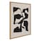 Kate and Laurel Sylvie Distorted Shapes of Black and Tan Framed Canvas Wall Art by The Creative Bunch Studio 28x38 Natural Contemporary Abstract Bold Art for Wall