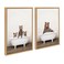 Kate and Laurel Sylvie Three Bears Rustic Bubble Bath and Bear Rustic Bubble Bath Framed Canvas Wall Art Set by Amy Peterson Art Studio 2 Piece Set 18x24 Natural Baby Animal Wall Art Dcor Set