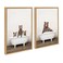 Kate and Laurel Sylvie Three Bears Rustic Bubble Bath and Bear Rustic Bubble Bath Framed Canvas Wall Art Set by Amy Peterson Art Studio 2 Piece Set 18x24 Natural Baby Animal Wall Art Dcor Set
