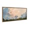 Kate and Laurel Sylvie Clouds Framed Canvas Wall Art by Mary Sparrow 18x40 Gold Modern Nature Skyline Art for Wall