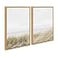 Kate and Laurel Sylvie East Beach Left and Right Framed Canvas Wall Art Set by Amy Peterson Art Studio 2 Piece Set 18x24 Natural Coastal Ocean Natural Wall Art Set