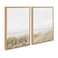 Kate and Laurel Sylvie East Beach Left and Right Framed Canvas Wall Art Set by Amy Peterson Art Studio 2 Piece Set 18x24 Natural Coastal Ocean Natural Wall Art Set