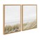 Kate and Laurel Sylvie East Beach Left and Right Framed Canvas Wall Art Set by Amy Peterson Art Studio 2 Piece Set 18x24 Natural Coastal Ocean Natural Wall Art Set
