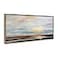 Kate and Laurel Sylvie Carolina Sunset Framed Canvas Wall Art by Mary Sparrow 18x40 Gold Modern Nature Skyline Art for Wall