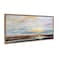 Kate and Laurel Sylvie Carolina Sunset Framed Canvas Wall Art by Mary Sparrow 18x40 Gold Modern Nature Skyline Art for Wall