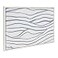 Kate and Laurel Sylvie Simple Elegant Coastal Waves Abstract Framed Canvas Wall Art by The Creative Bunch Studio 23x33 White Blue Water Waves Art for Wall Decor