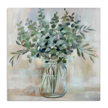 Stupell Industries Soothing Eucalyptus Herb Arrangement Designed By Nan 17 x 17 Canvas Wall Art
