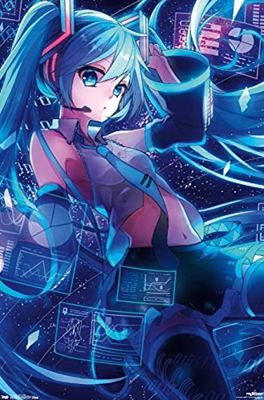 Trends International Hatsune Miku Screens Wall Poster 22375 x 34 Unframed Version