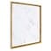 Kate and Laurel Calter Framed Decorative Magnetic Bulletin Board with Classic Glam Cararra Marble Design 215x275 Gold