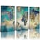 Pogusmavi Canvas Wall Art for Living Room World Map Wall Decor Large Wall Art for Bedroom Office Artwork Map Wall Art 16x32 3 Piece Canvas Wall Art
