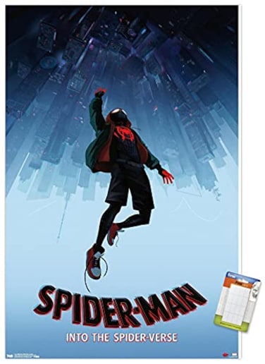 Trends International Marvel SpiderMan Into The SpiderVerse Falling Wall Poster 22375 x 34 Poster Mount Bundle