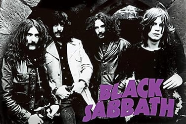 BUY ART FOR LESS Officially Licensed Black Sabbath Group Art Poster 36 x 24 Inch Decorative Print Poster Paper Ready to Frame