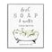 Stupell Industries Fresh Soap Water Bath Tub Framed Giclee Art Gray 11 x 14 Inches Easy to Hang and Sturdy Made in USA by Lettered and Lined