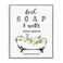 Stupell Industries Fresh Soap Water Bath Tub Framed Giclee Art Gray 11 x 14 Inches Easy to Hang and Sturdy Made in USA by Lettered and Lined