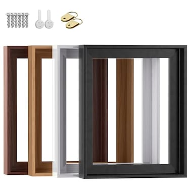 Texas Art 16x20 Canvas Floater Frame 125 Deep Wood Grain Texture Floating Picture Frame for Gallery Wrapped Canvas black Modern Wall Decor for Home Office Fathers Gifts