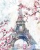 Haven Home Decor Cherry Blossoms in Paris 16 x 20 Wrapped Canvas Wall Art Floral Wall Decor for Living Room Bedroom