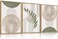 HPNIUB HPINUB Sage Green Framed Canvas Prints Wall Art Set Abstract Botanical Boho Wall Decor Minimalist Geometric Line Leaf Canvas Artwork for Living Room Bedroom Dining Room Office Bathroom