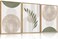 HPNIUB HPINUB Sage Green Framed Canvas Prints Wall Art Set Abstract Botanical Boho Wall Decor Minimalist Geometric Line Leaf Canvas Artwork for Living Room Bedroom Dining Room Office Bathroom