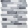 WOWSTAR 10Sheet Peel and Stick Backsplash Tile for Kitchen Wall Back Splash Stick On Tiles for Kitchen 12x 12 Gray