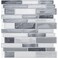 WOWSTAR 10Sheet Peel and Stick Backsplash Tile for Kitchen Wall Back Splash Stick On Tiles for Kitchen 12x 12 Gray