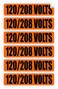 Jay Graphics 120208 Volts Voltage Conduit Markers Stickers Decals Labels Electrical 6X