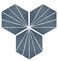 INNO STICKERS 45Sheet Peel and Stick Backsplash Tile Sticker 6 x 7 Blue Art Deco Hexagon Flower Vintage SelfAdhesive Wall Tile for Kitchen Bathroom Shower Living Room Covers 10 Sq Ft
