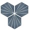 INNO STICKERS 45Sheet Peel and Stick Backsplash Tile Sticker 6 x 7 Blue Art Deco Hexagon Flower Vintage SelfAdhesive Wall Tile for Kitchen Bathroom Shower Living Room Covers 10 Sq Ft