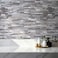 StyloVue 20 Sheets Peel and Stick Backsplash Distressed Wood with Metal Silver Self Adhesive Wall Tiles Upgrade Your Kitchen Backsplash RV Fireplace