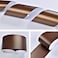 TOOLDECO Brushed Imitation Metal Stickers SelfAdhesive Baseboard Wall Borders Door Frame Window Frame Decoration Stainless Steel Frame Stickers Border39 inch x 196 inch Brown