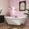VaryStyle Long Hexagon Peel and Stick Backsplash Stick on Tiles for Kitchen Backsplash Gradient Pink Mosaic Wall Tiles Renter Friendly Removable Back Splashes for Renters Bathroom 12x12 6Sheet
