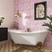 VaryStyle Long Hexagon Peel and Stick Backsplash Stick on Tiles for Kitchen Backsplash Gradient Pink Mosaic Wall Tiles Renter Friendly Removable Back Splashes for Renters Bathroom 12x12 6Sheet