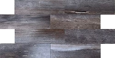 weimeisc WEIMEISC 20Piece Peel and Stick Backsplash Tile PVC Aluminum Brushed Metal Silver Self Adhesive Tile for Kitchen Bathroom Laundry Room Stair Riser Decal Wood Grain
