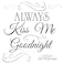 RoomMates Roommates Always Kiss Me Goodnight Black Quote Peel and Stick Wall Decals Vinyl Made in USA