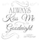 RoomMates Roommates Always Kiss Me Goodnight Black Quote Peel and Stick Wall Decals Vinyl Made in USA
