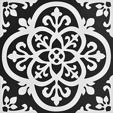 FloorPops Black Gothic Peel Stick Floor Tiles FP2475