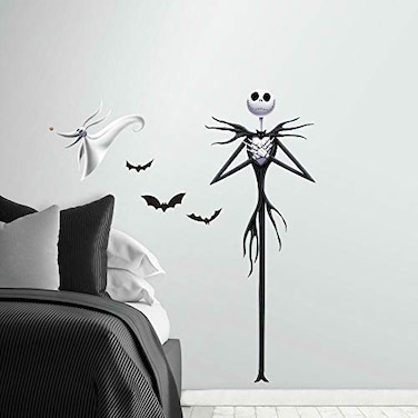 RoomMates Disney The Nightmare Before Christmas Jack Giant Peel and Stick Wall Decals Vinyl 1 Sheet Made in USA